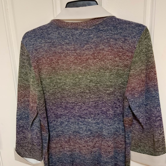 Studio Works V Neck Top with Collar - Picture 4 of 5